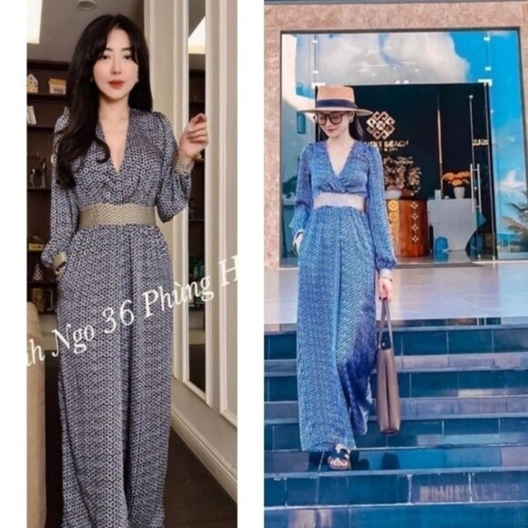 ZARA Geometric Polyester JumpSuit - Picture 1 of 14